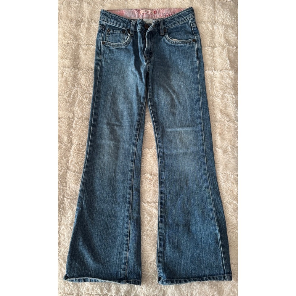Levi's Kids Girls Stretch Flare Jeans Blue Denim Size 10 Regular